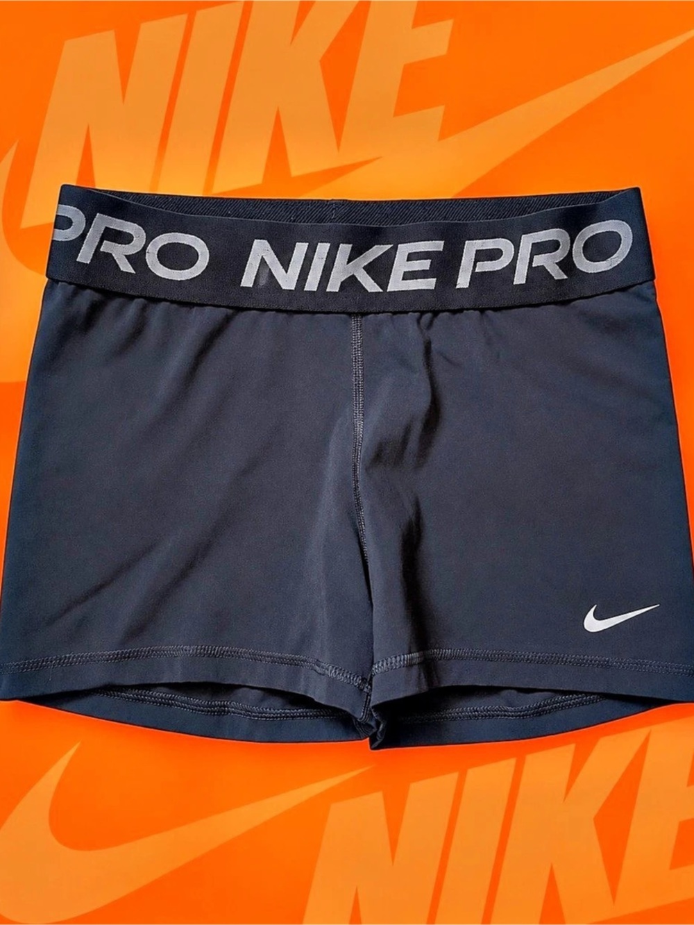 Nike Pro Black Compression Shorts 2 Pair Lot Women’s Athletic Workout Shorts